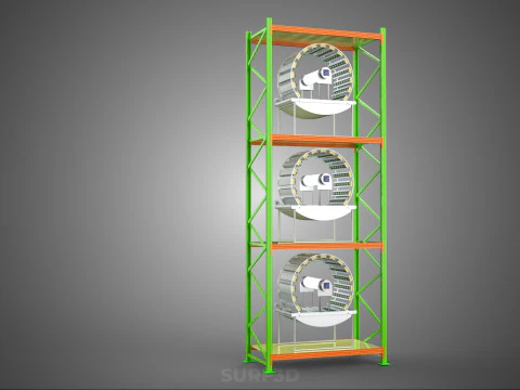 VERTICAL GARDEN TOWER ROTARY HYDROPONIC PLANT FARM LIGHT GROW 3D Model