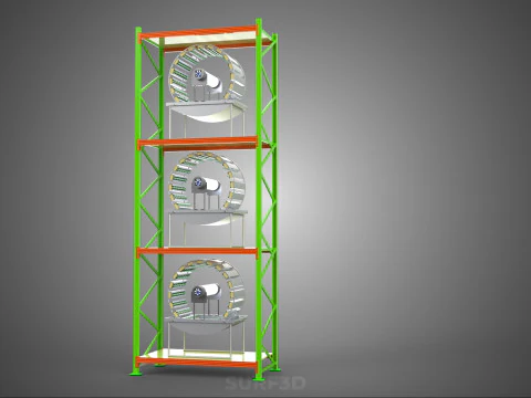 VERTICAL GARDEN TOWER ROTARY HYDROPONIC PLANT FARM LIGHT GROW 3D Model