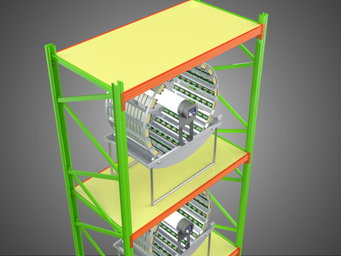 VERTICAL GARDEN TOWER ROTARY HYDROPONIC PLANT FARM LIGHT GROW 3D 模型