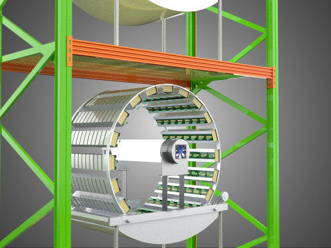 VERTICAL GARDEN TOWER ROTARY HYDROPONIC PLANT FARM LIGHT GROW 3D 模型