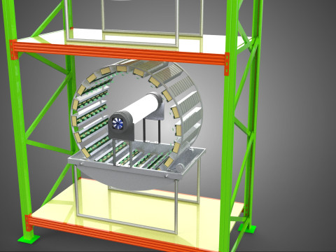 VERTICAL GARDEN TOWER ROTARY HYDROPONIC PLANT FARM LIGHT GROW 3D 模型