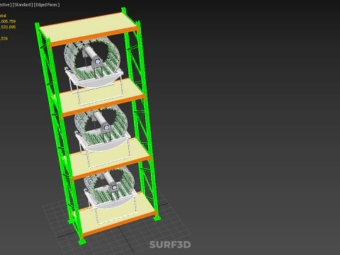 VERTICAL GARDEN TOWER ROTARY HYDROPONIC PLANT FARM LIGHT GROW 3D Model
