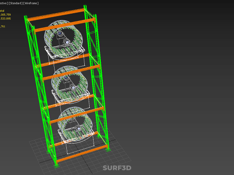VERTICAL GARDEN TOWER ROTARY HYDROPONIC PLANT FARM LIGHT GROW 3D 模型