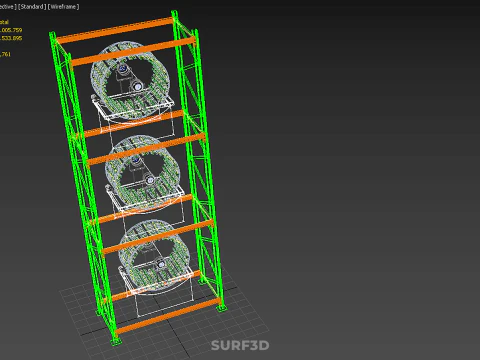 VERTICAL GARDEN TOWER ROTARY HYDROPONIC PLANT FARM LIGHT GROW 3D Model
