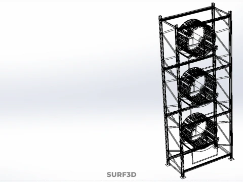 VERTICAL GARDEN TOWER ROTARY HYDROPONIC PLANT FARM LIGHT GROW 3D Model