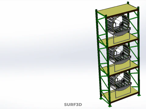 VERTICAL GARDEN TOWER ROTARY HYDROPONIC PLANT FARM LIGHT GROW 3D Model