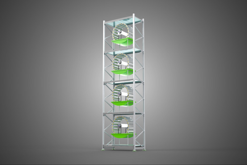 STACK VERTICAL GARDEN TOWER FRAME ROTARY HYDROPONIC PLANT FARM Modelo 3D .c4d .max .obj .3ds .fbx .stl .blend