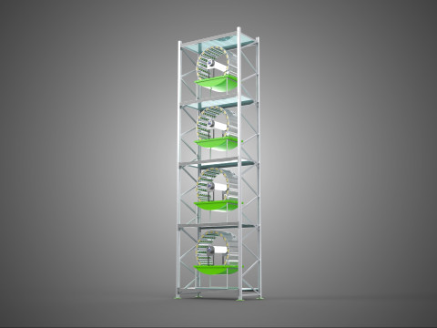 STACK VERTICAL GARDEN TOWER FRAME ROTARY HYDROPONIC PLANT FARM 3D 模型
