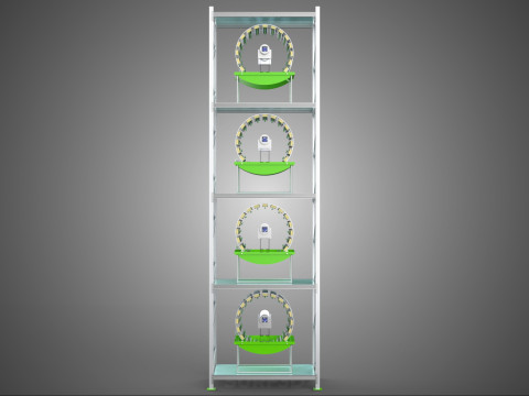STACK VERTICAL GARDEN TOWER FRAME ROTARY HYDROPONIC PLANT FARM Modelo 3D