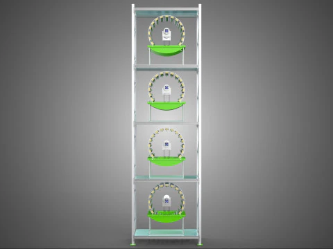 STACK VERTICAL GARDEN TOWER FRAME ROTARY HYDROPONIC PLANT FARM 3D Model