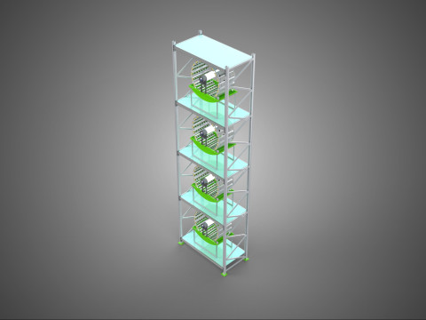 STACK VERTICAL GARDEN TOWER FRAME ROTARY HYDROPONIC PLANT FARM Modelo 3D
