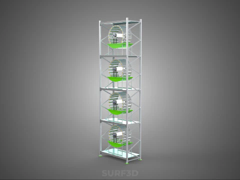 STACK VERTICAL GARDEN TOWER FRAME ROTARY HYDROPONIC PLANT FARM 3D Model