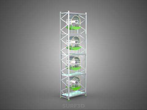 STACK VERTICAL GARDEN TOWER FRAME ROTARY HYDROPONIC PLANT FARM Modelo 3D