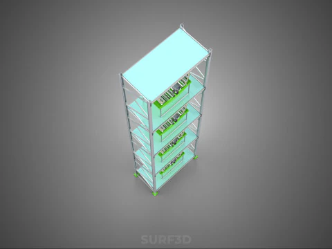 STACK VERTICAL GARDEN TOWER FRAME ROTARY HYDROPONIC PLANT FARM 3D Model