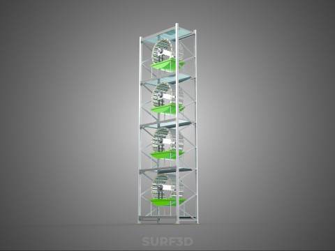STACK VERTICAL GARDEN TOWER FRAME ROTARY HYDROPONIC PLANT FARM Modelo 3D