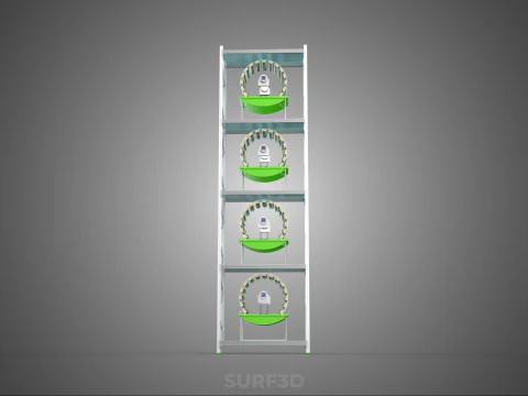 STACK VERTICAL GARDEN TOWER FRAME ROTARY HYDROPONIC PLANT FARM 3D Model