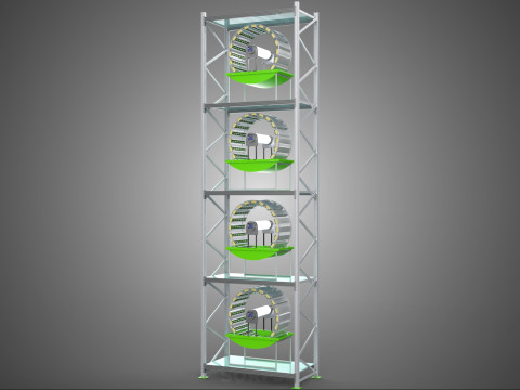 STACK VERTICAL GARDEN TOWER FRAME ROTARY HYDROPONIC PLANT FARM Modelo 3D