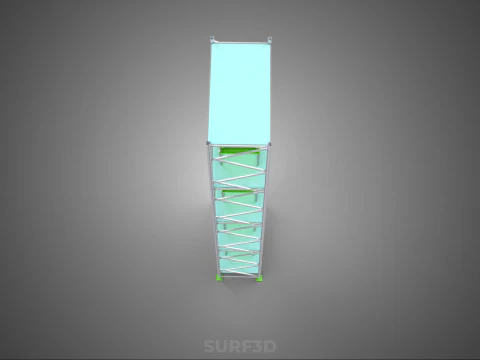 STACK VERTICAL GARDEN TOWER FRAME ROTARY HYDROPONIC PLANT FARM 3D Model