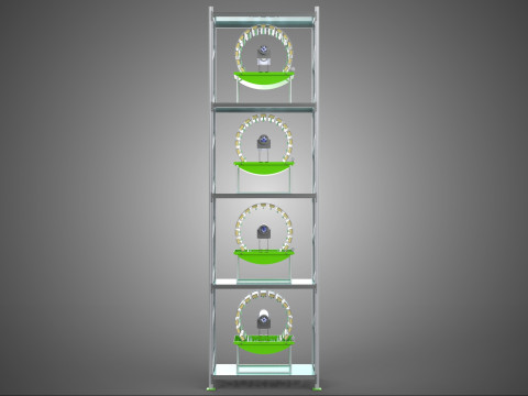 STACK VERTICAL GARDEN TOWER FRAME ROTARY HYDROPONIC PLANT FARM Modelo 3D