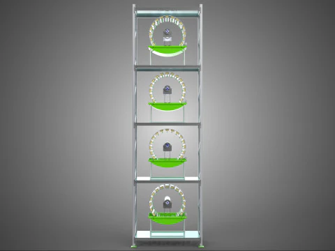 STACK VERTICAL GARDEN TOWER FRAME ROTARY HYDROPONIC PLANT FARM 3D Model