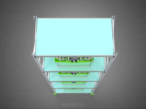 STACK VERTICAL GARDEN TOWER FRAME ROTARY HYDROPONIC PLANT FARM Modelo 3D