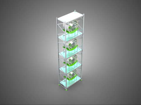 STACK VERTICAL GARDEN TOWER FRAME ROTARY HYDROPONIC PLANT FARM Modelo 3D