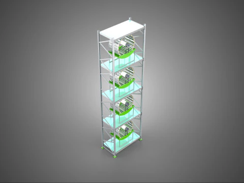 STACK VERTICAL GARDEN TOWER FRAME ROTARY HYDROPONIC PLANT FARM 3D Model