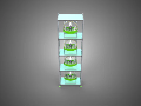 STACK VERTICAL GARDEN TOWER FRAME ROTARY HYDROPONIC PLANT FARM 3D Model