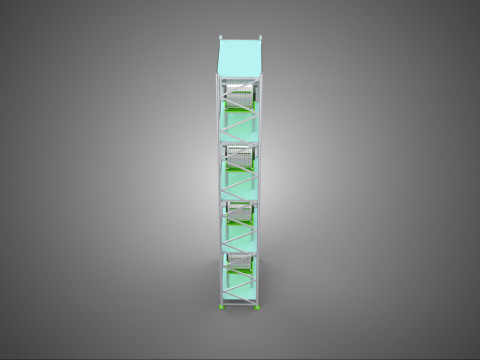 STACK VERTICAL GARDEN TOWER FRAME ROTARY HYDROPONIC PLANT FARM Modelo 3D