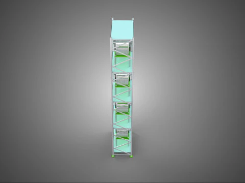 STACK VERTICAL GARDEN TOWER FRAME ROTARY HYDROPONIC PLANT FARM 3D Model