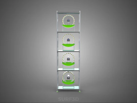 STACK VERTICAL GARDEN TOWER FRAME ROTARY HYDROPONIC PLANT FARM 3D Model