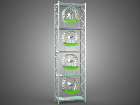 STACK VERTICAL GARDEN TOWER FRAME ROTARY HYDROPONIC PLANT FARM Modelo 3D