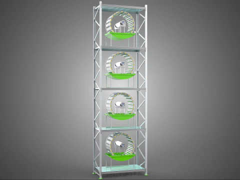 STACK VERTICAL GARDEN TOWER FRAME ROTARY HYDROPONIC PLANT FARM 3D Model