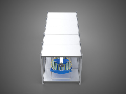 FRAME ARRAY ROW SHELF RACK TRAY ROTARY HYDROPONIC LED PLANT FARM 3D 模型