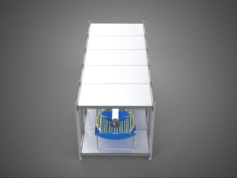 FRAME ARRAY ROW SHELF RACK TRAY ROTARY HYDROPONIC LED PLANT FARM 3D Model