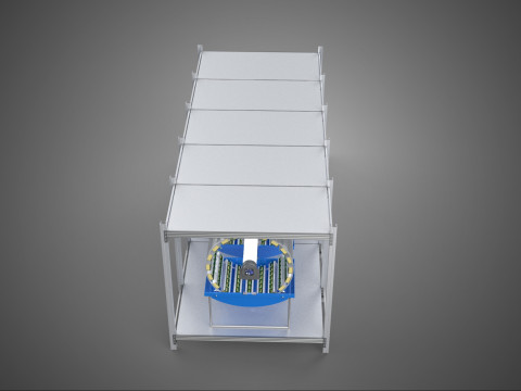 FRAME ARRAY ROW SHELF RACK TRAY ROTARY HYDROPONIC LED PLANT FARM 3D 模型