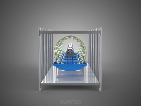 FRAME ARRAY ROW SHELF RACK TRAY ROTARY HYDROPONIC LED PLANT FARM 3D 模型