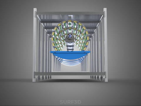 FRAME ARRAY ROW SHELF RACK TRAY ROTARY HYDROPONIC LED PLANT FARM 3D 模型