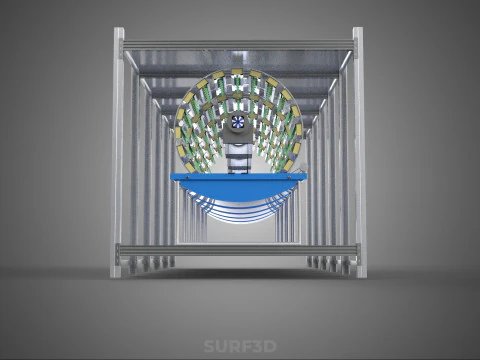 FRAME ARRAY ROW SHELF RACK TRAY ROTARY HYDROPONIC LED PLANT FARM 3D Model
