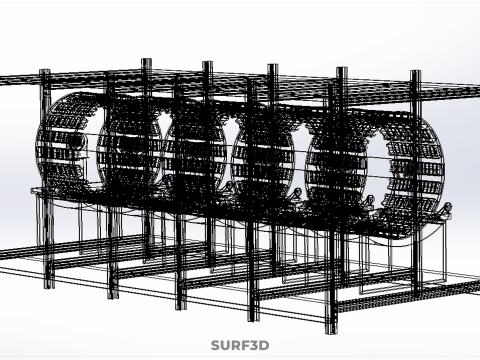 FRAME ARRAY ROW SHELF RACK TRAY ROTARY HYDROPONIC LED PLANT FARM 3D 模型