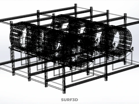 INDOOR ARRAY ROW SHELF RACK TRAY ROTARY HYDROPONIC PLANT FARM UP 3D Model