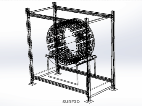 ROTERENDE HYDROPONIC PLANTENBOERDERIJ KOOI MODULAIR FRAME PLANKBAK 3D Model