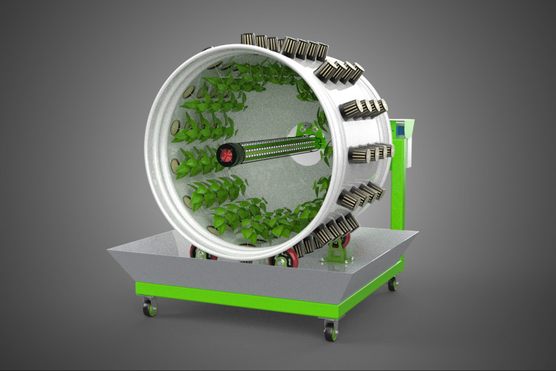 ROTARY HYDROPONIC RADIAL SPIN GARDENING PLANT FARM SYSTEM WHEEL 3D Model .c4d .max .obj .3ds .fbx .stl .blend 