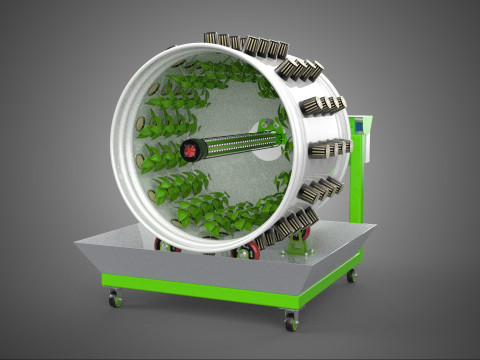 ROTARY HYDROPONIC RADIAL SPIN GARDENING PLANT FARM SYSTEM WHEEL 3D Модель