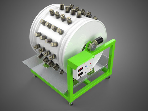 ROTARY HYDROPONIC RADIAL SPIN GARDENING PLANT FARM SYSTEM WHEEL 3D Model