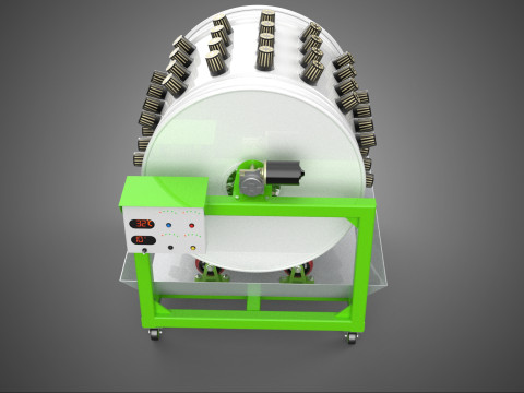 ROTARY HYDROPONIC RADIAL SPIN GARDENING PLANT FARM SYSTEM WHEEL 3D Model