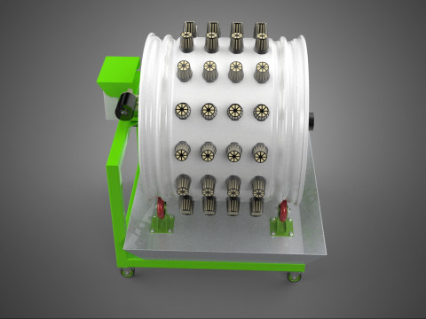 ROTARY HYDROPONIC RADIAL SPIN GARDENING PLANT FARM SYSTEM WHEEL 3D Model