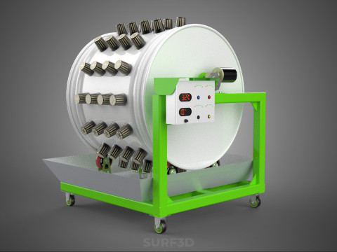 ROTARY HYDROPONIC RADIAL SPIN GARDENING PLANT FARM SYSTEM WHEEL 3D Model