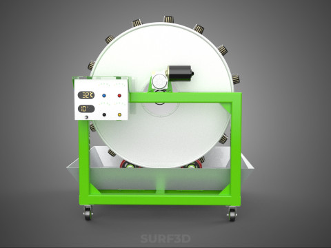 ROTARY HYDROPONIC RADIAL SPIN GARDENING PLANT FARM SYSTEM WHEEL 3D Model