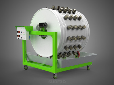 ROTARY HYDROPONIC RADIAL SPIN GARDENING PLANT FARM SYSTEM WHEEL 3D Model
